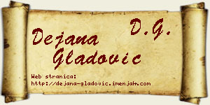 Dejana Gladović vizit kartica